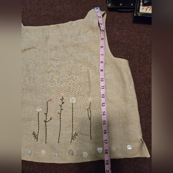 Vintage Carol Anderson Linen Top With Button Up Back Size Small/Medium - Picture 11 of 13